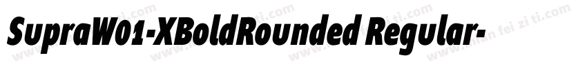 SupraW01-XBoldRounded Regular字体转换